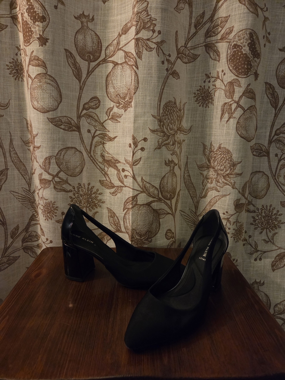 Anne Klein Black Block Heel Slingback Pumps
